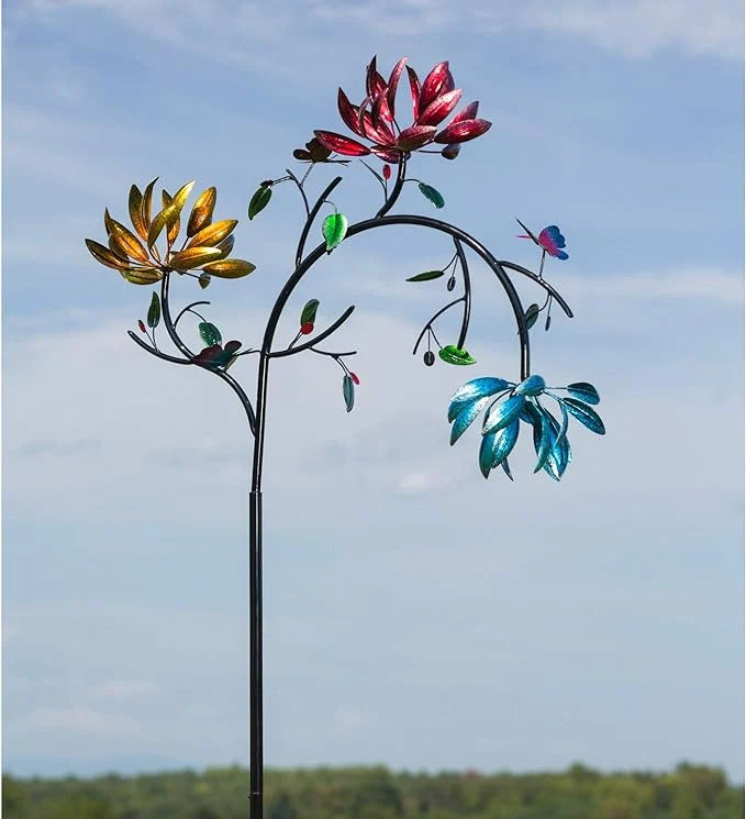 Windspinner - BloomSpin - Meer Kleurige Bloemen - Levendige Tuinaccent