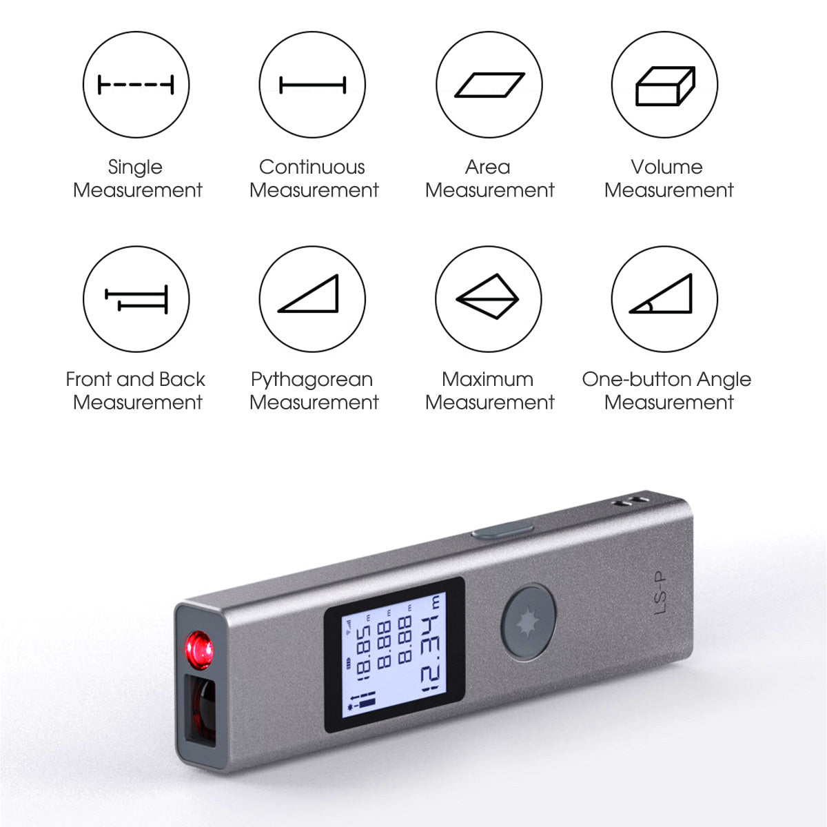 Laserafstandsmeter - PrecisionPro - Draagbaar & Hoge Precisie - Nauwkeurig Afstandsgereedschap