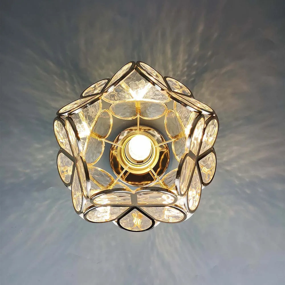 Plafondlamp - Floris - Elegante Ontwerp - Glazen Kap