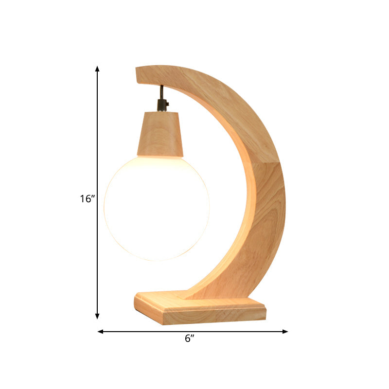 Tafellamp - CurveWood - Minimalistisch Ontwerp - Natuurlijke Warmte