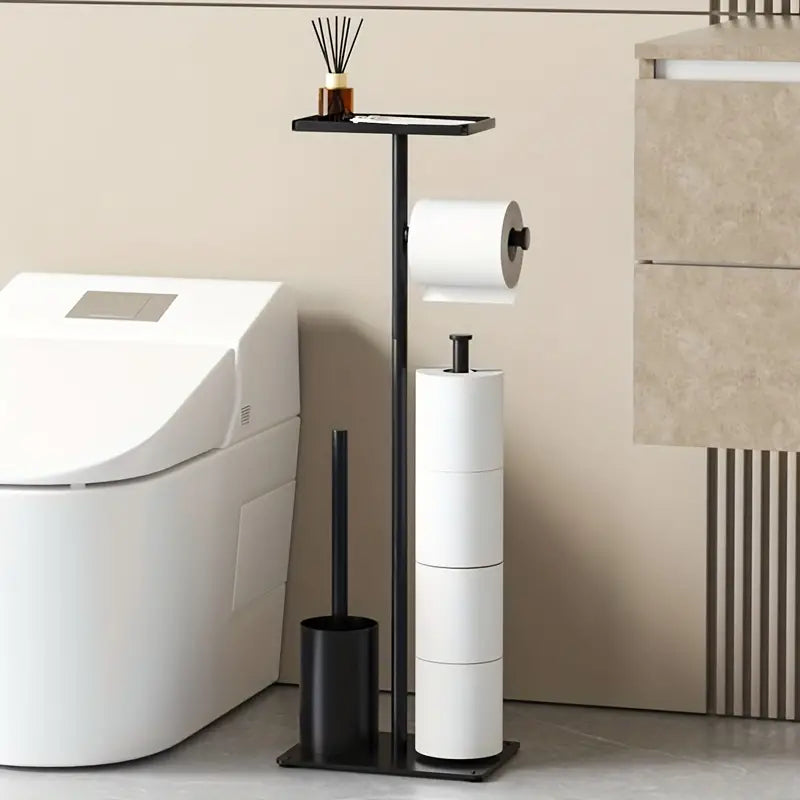 Toiletrolhouder - Holdy - Inclusief borstel - Ruimtebesparend ontwerp