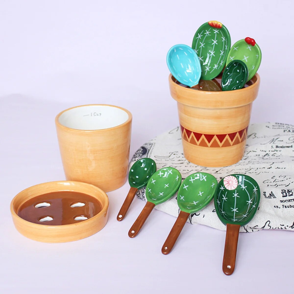 Maatlepelset - CactusCharm - Speels Ontwerp - Functioneel & Leuk Keukenitem