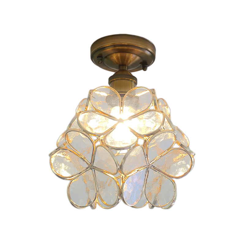 Plafondlamp - FloralGlow - Retro Glas-in-lood - Opbouwmontage