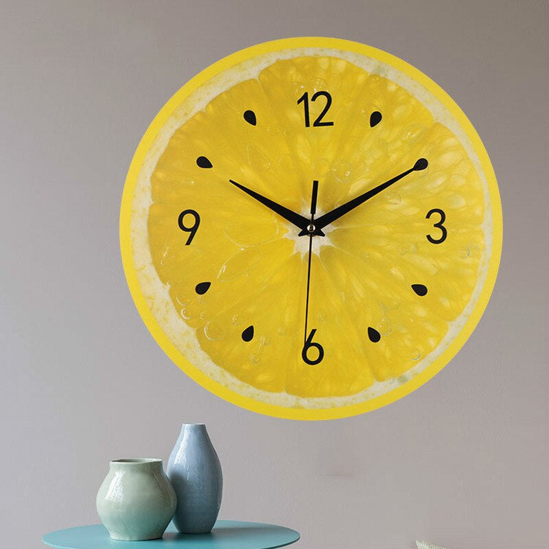 Wandklok - LemonTime - Vrolijk Citroenontwerp - Perfect voor Keukens