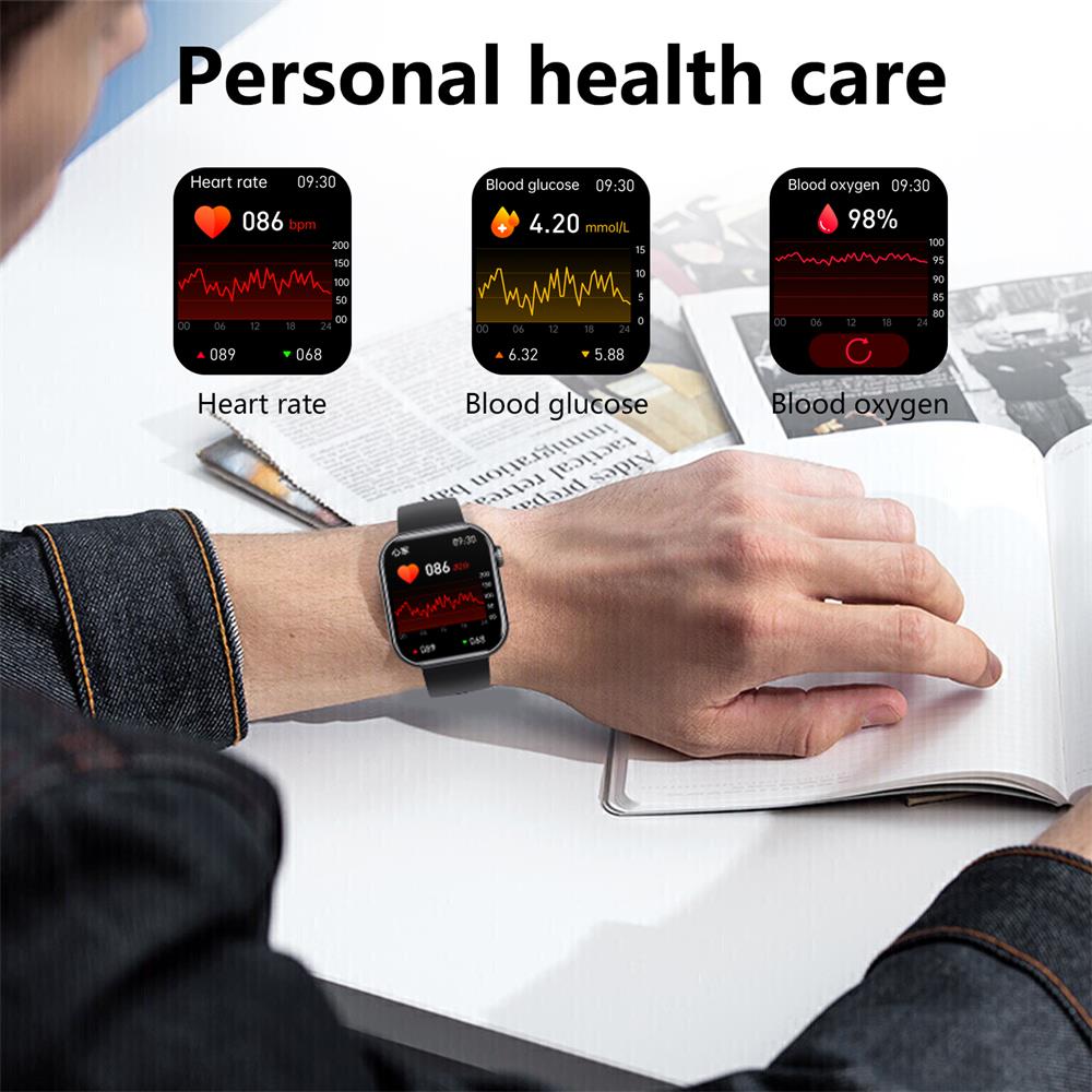 Smartwatch - HealthTrack - Bloedsuiker & Bloeddruk - Niet-Invasieve Monitoring