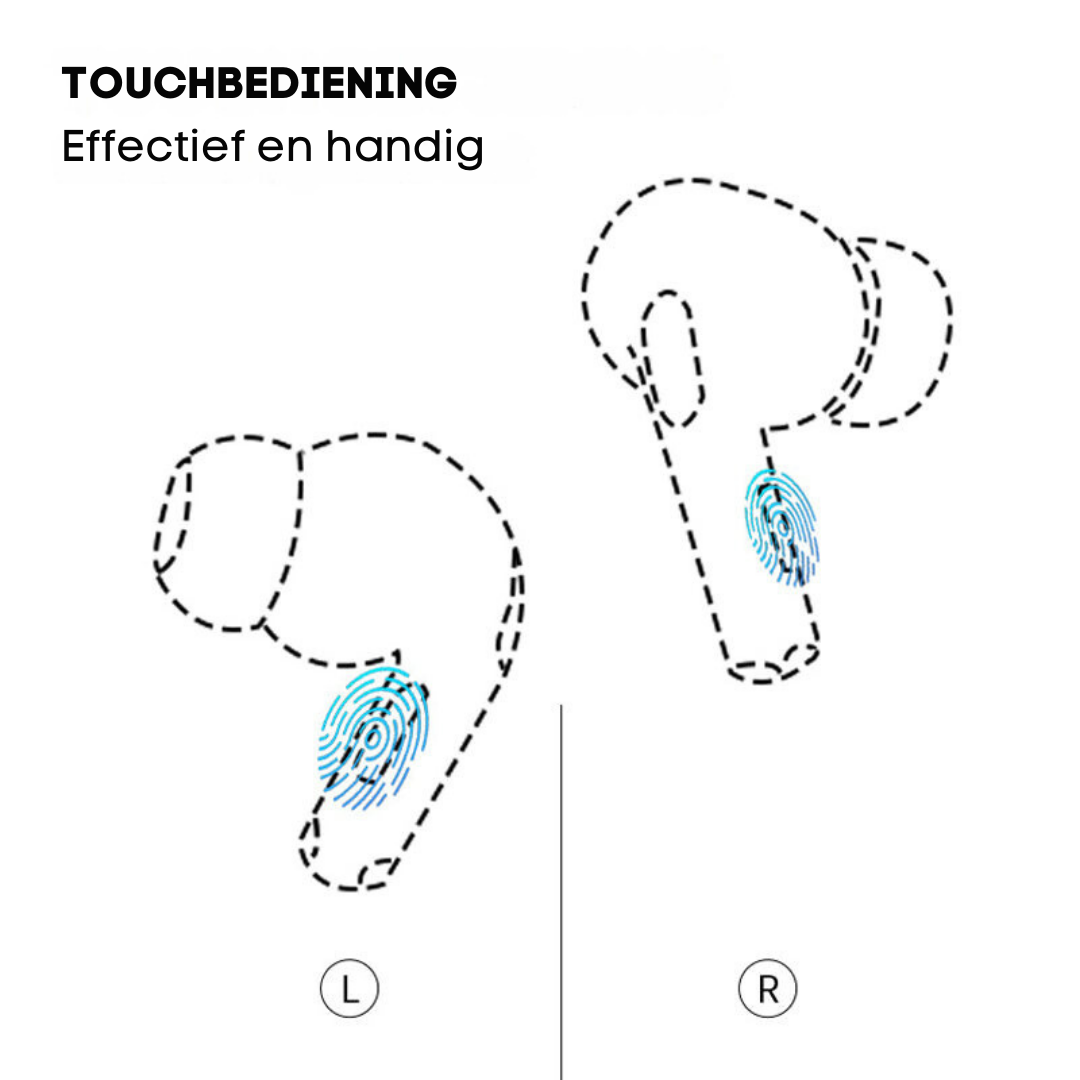 Bluetooth Oordopjes - SoundTouch - Geluidsreductie & Touch Display - Ingebouwde Microfoon