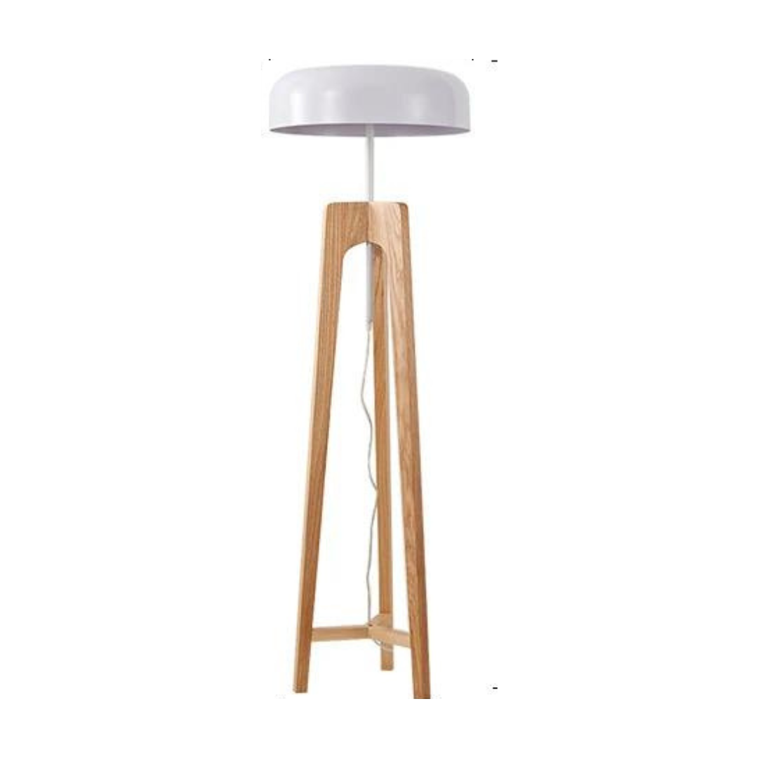 Staande Lamp - Klassiek Houten Bamboe Ontwerp - Notenhout