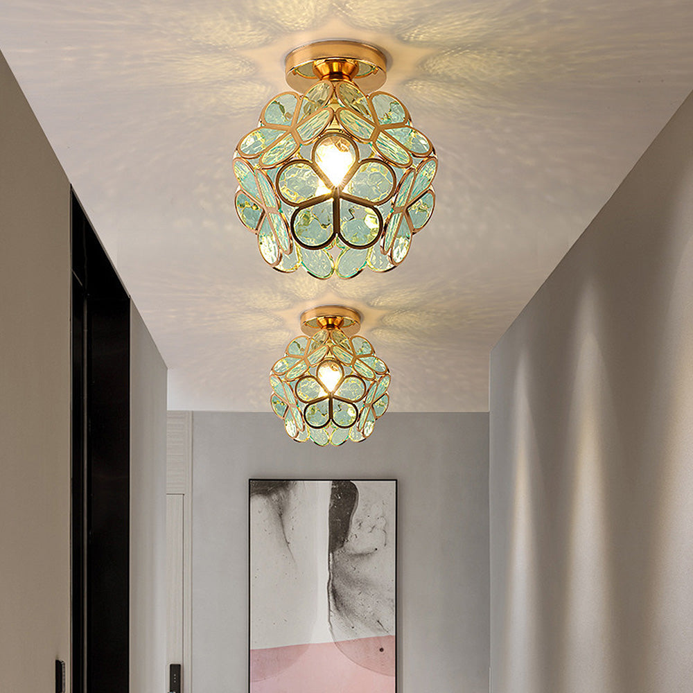 Plafondlamp - Floris - Elegante Ontwerp - Glazen Kap