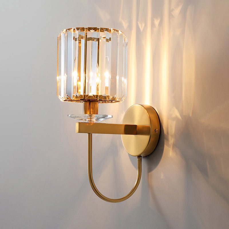 Wandlamp - CrystalLux - Cilindrisch Ontwerp - Gouden Afwerking