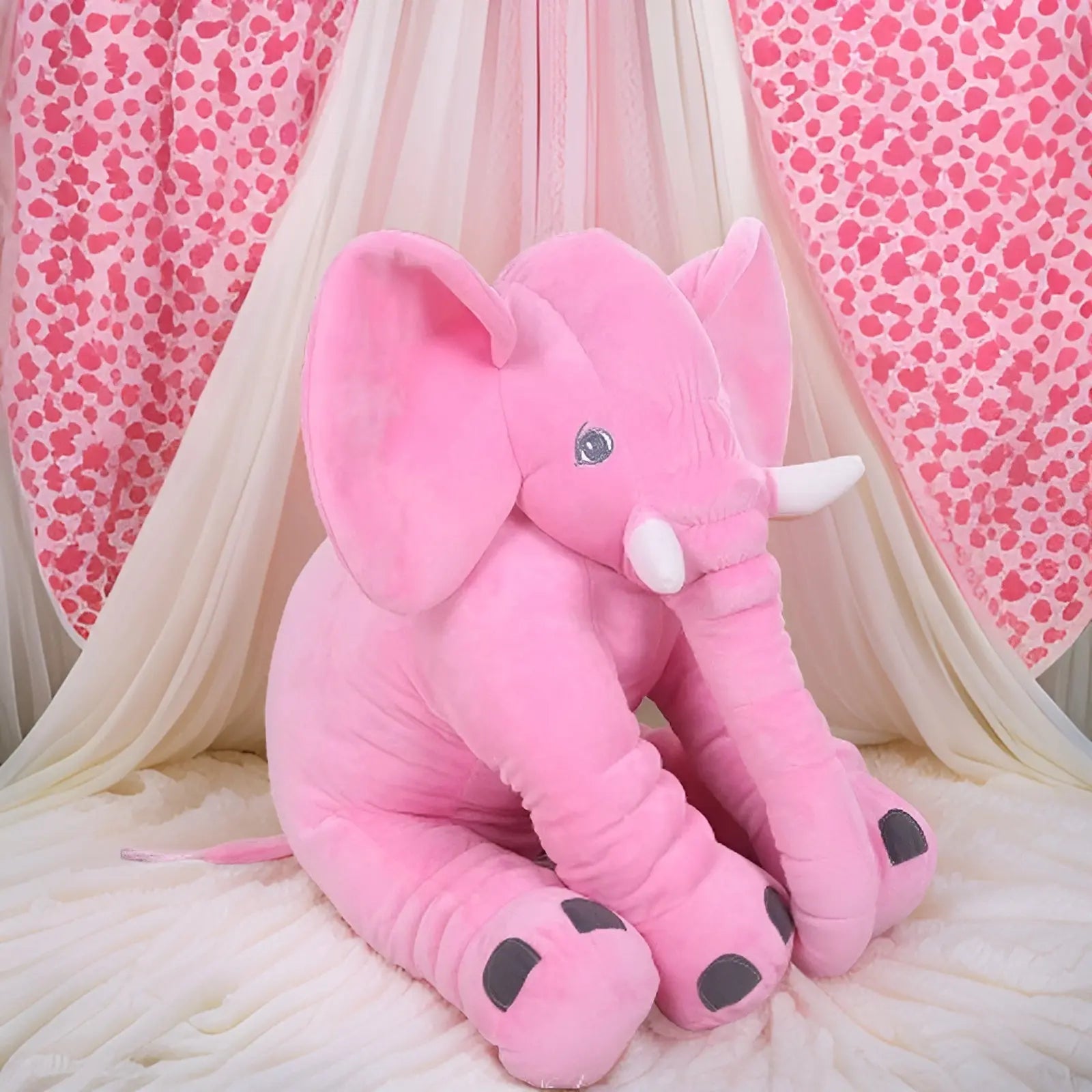 Pluche Olifant Knuffel - Zacht - Slaapkussen - Kinderkamer Decor - baby