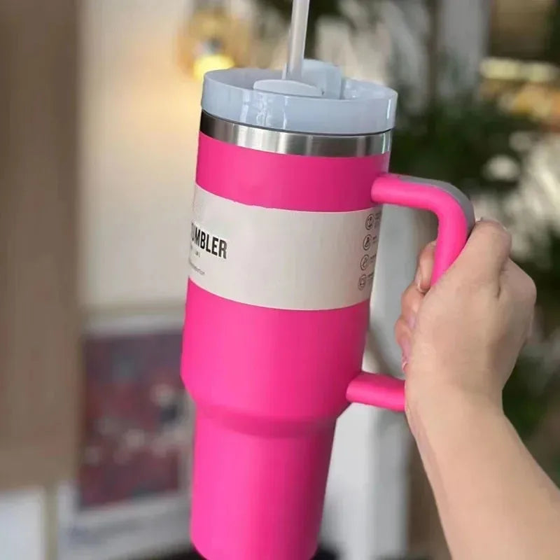 Thermo Beker Tumbler - Thermix - Vacuüm Geïsoleerd - Deksel Rietje