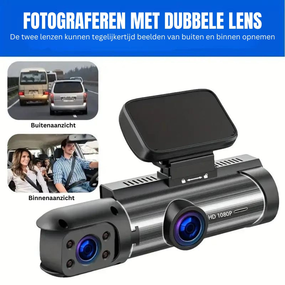 Dashcam - DashPro - 170° Groothoek - Dual Lens 1080p