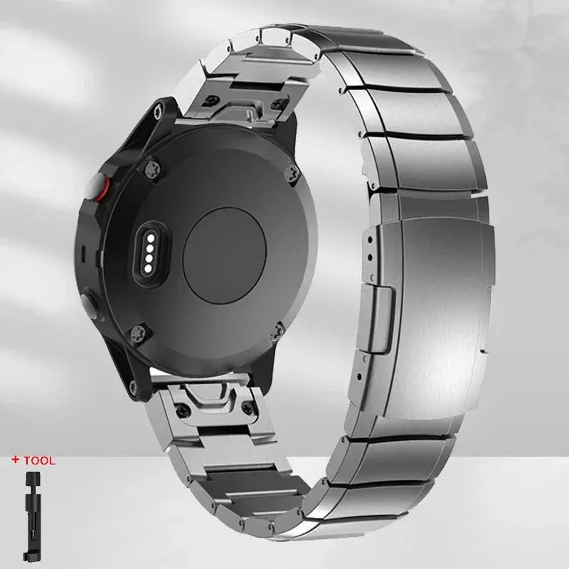 Elite Titanium Band - Garmin Horloge - Hoogwaardige Materialen - Duurzaam & Stijlvol