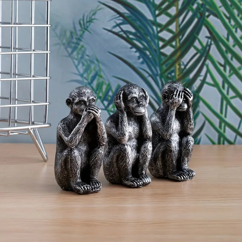 Aap Decoratie - WiseMonkeys - Klassiek & Vintage - Tijdloze Wijsheid