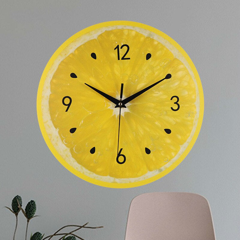 Wandklok - LemonTime - Vrolijk Citroenontwerp - Perfect voor Keukens