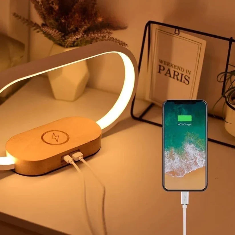 Draadloze Oplaadpad - ChargePro - Multifunctioneel - LED Bureaulamp