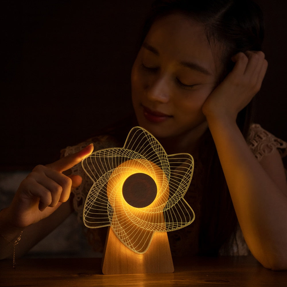 Nachtlamp - MelodyGlow - Houten Windmolen Ontwerp - Speelse Sfeer