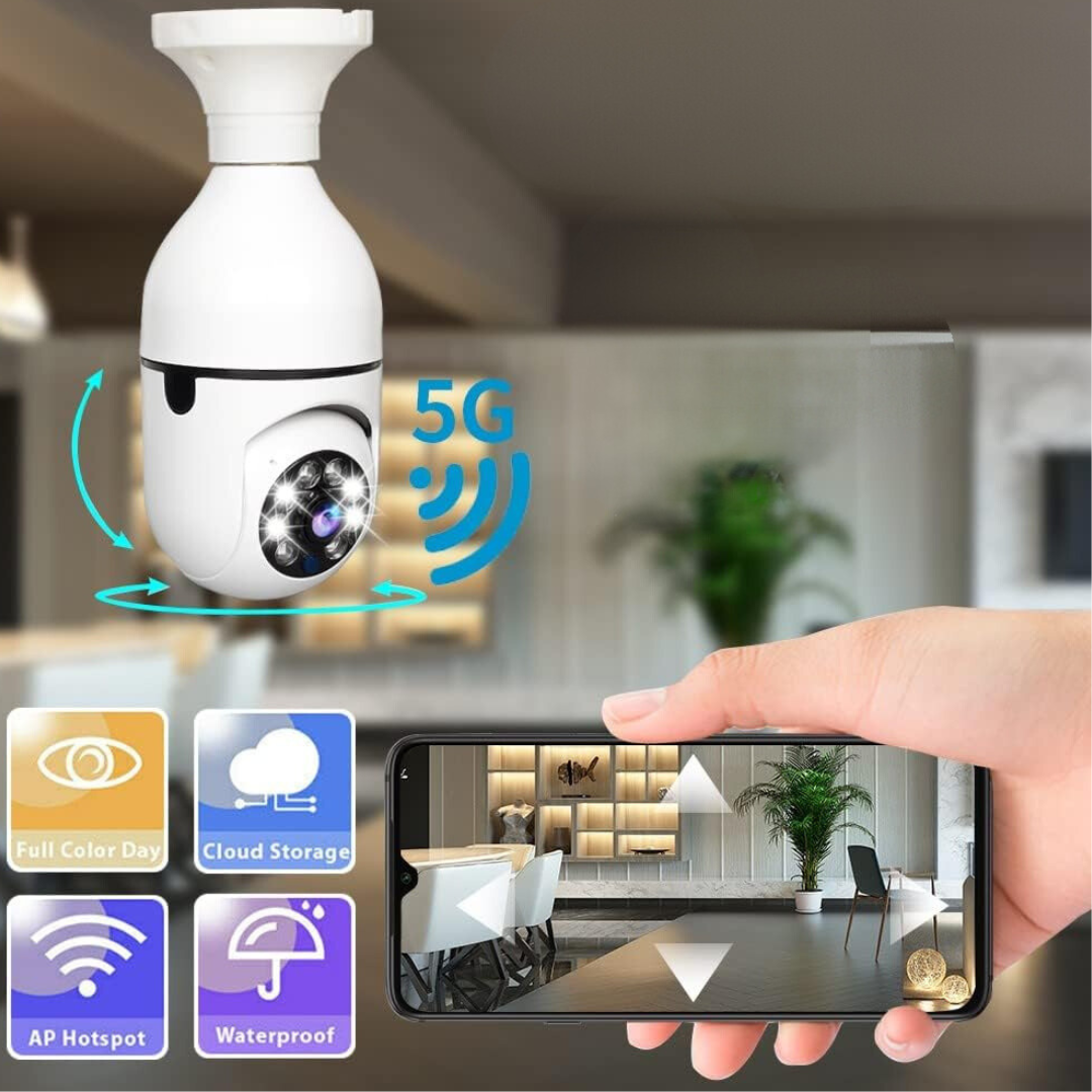 Spycamera - CamSocket - 360º Bewaking - Eenvoudige Installatie