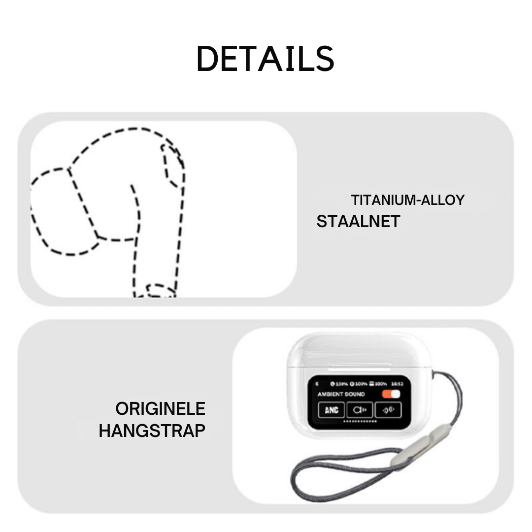 Bluetooth Oordopjes - SoundTouch - Geluidsreductie & Touch Display - Ingebouwde Microfoon