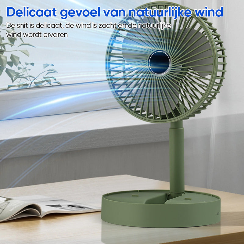 Tafelventilator - CoolBreeze - Oplaadbaar Opvouwbaar - Telescopisch Ontwerp