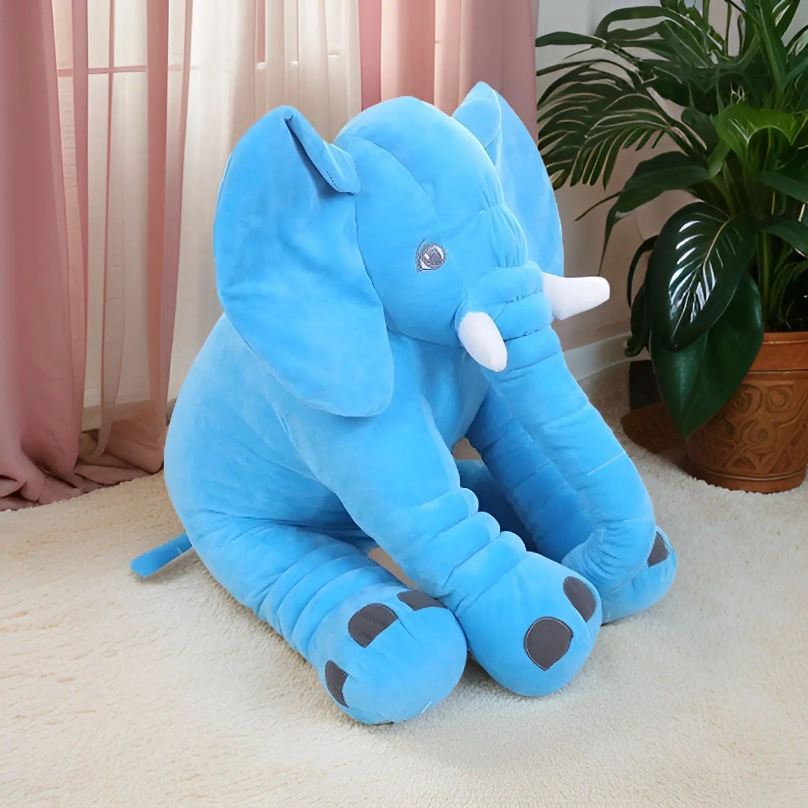 Pluche Olifant Knuffel - Zacht - Slaapkussen - Kinderkamer Decor - baby