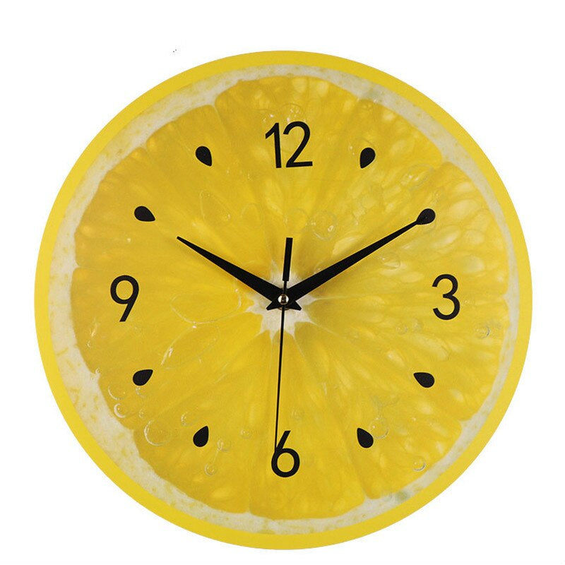 Wandklok - LemonTime - Vrolijk Citroenontwerp - Perfect voor Keukens