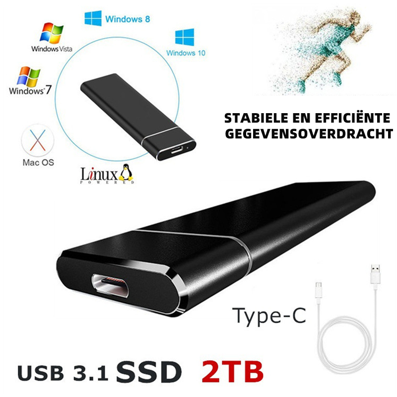 Externe Harde Schijf - TurboDrive - Ultra Hoge Snelheid - 520MB/s Lezen & Schrijven