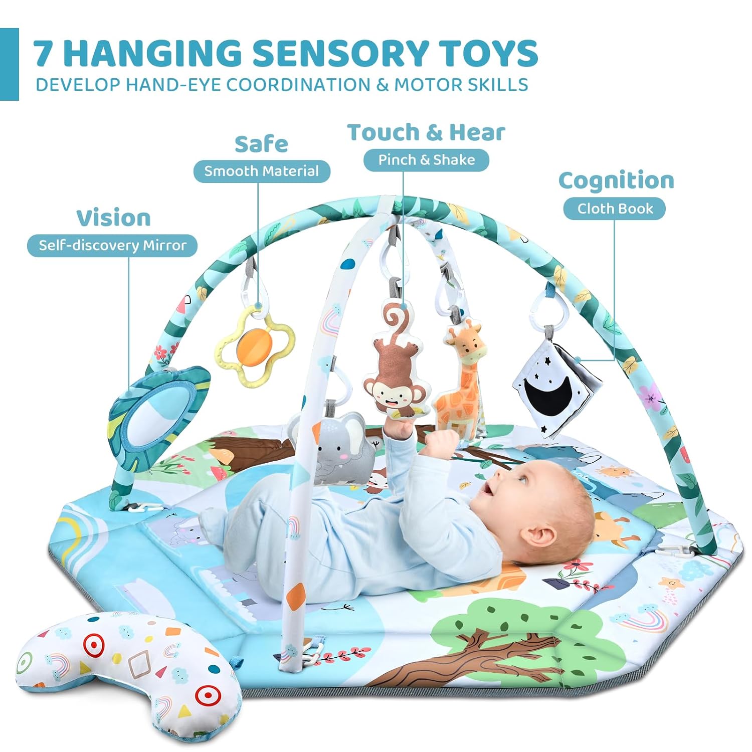 Babyspeelmat - TummyTimey - 8-in-1 Babygym - Sensorische Ontwikkeling