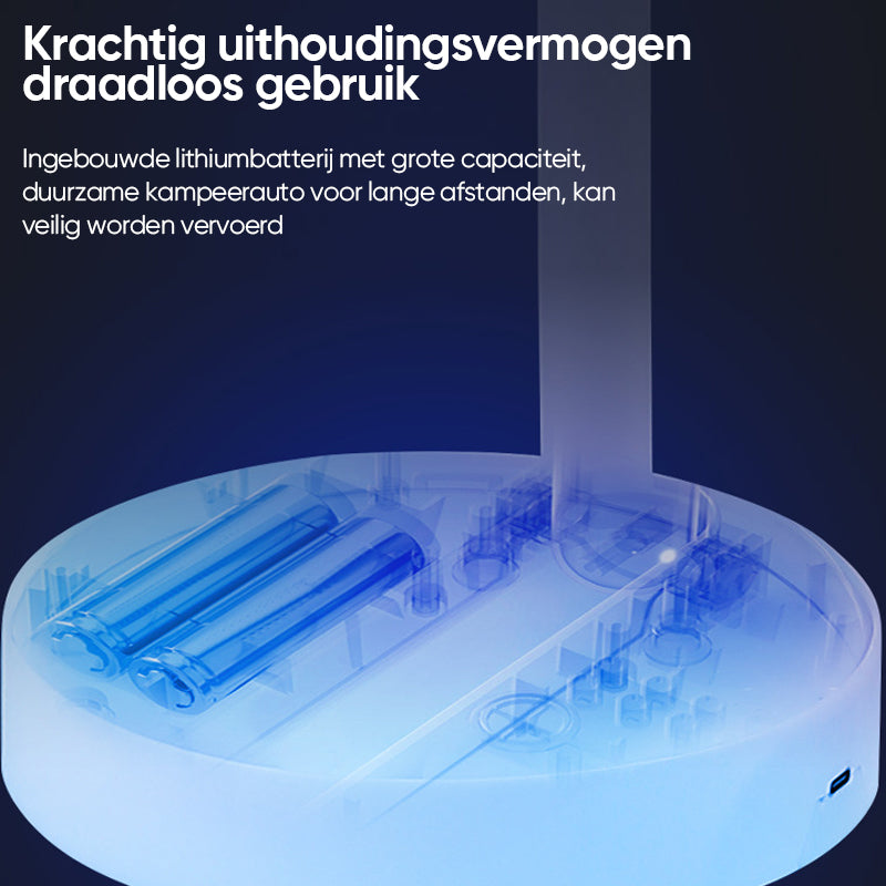 Tafelventilator - CoolBreeze - Oplaadbaar Opvouwbaar - Telescopisch Ontwerp