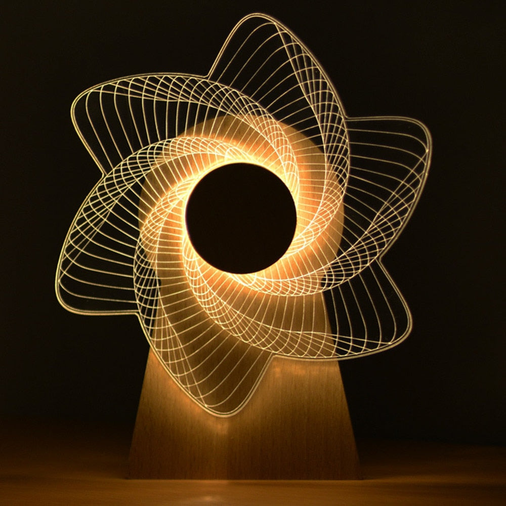 Nachtlamp - MelodyGlow - Houten Windmolen Ontwerp - Speelse Sfeer