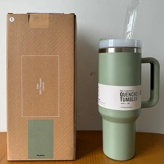 Thermo Beker Tumbler - Thermix - Vacuüm Geïsoleerd - Deksel Rietje