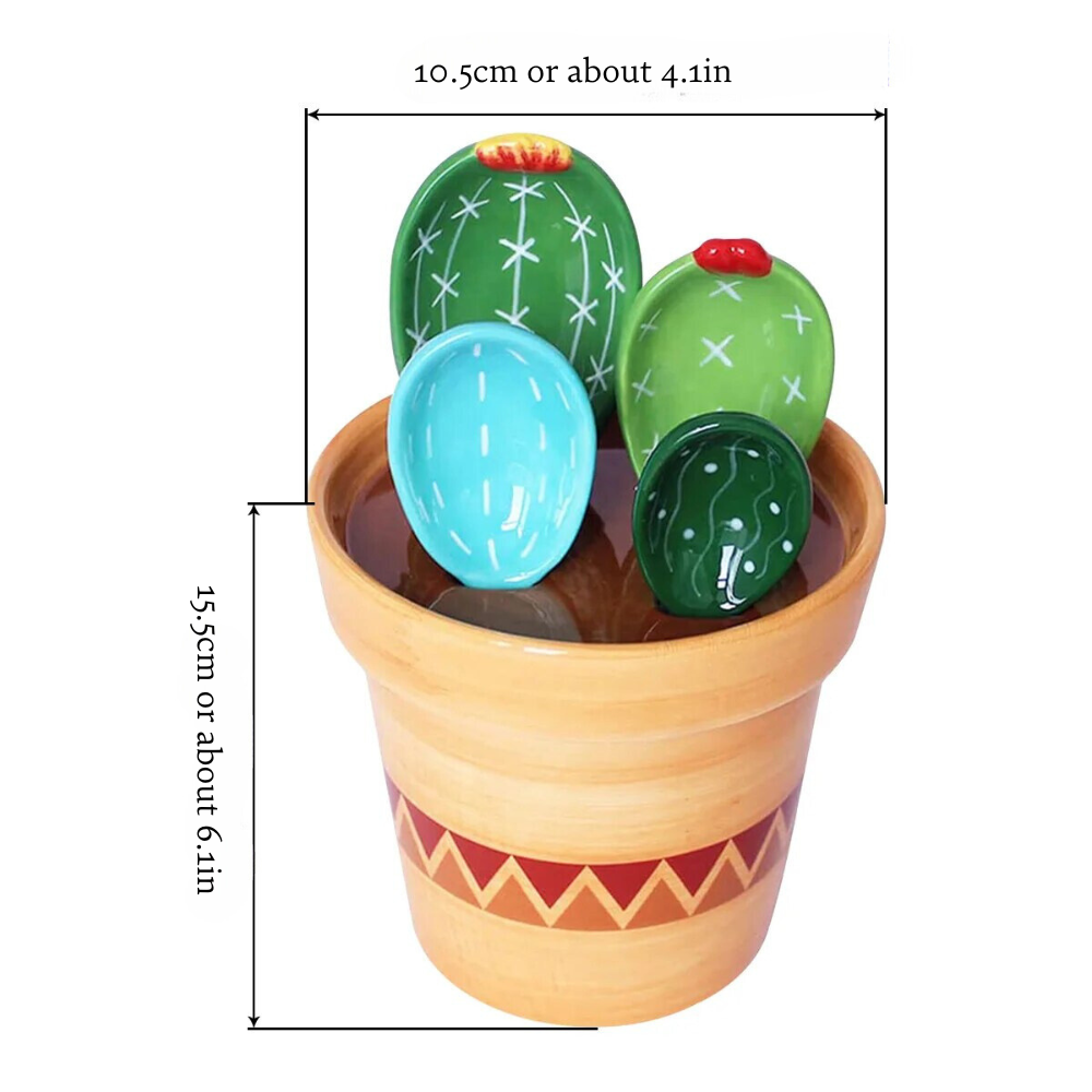 Maatlepelset - CactusCharm - Speels Ontwerp - Functioneel & Leuk Keukenitem