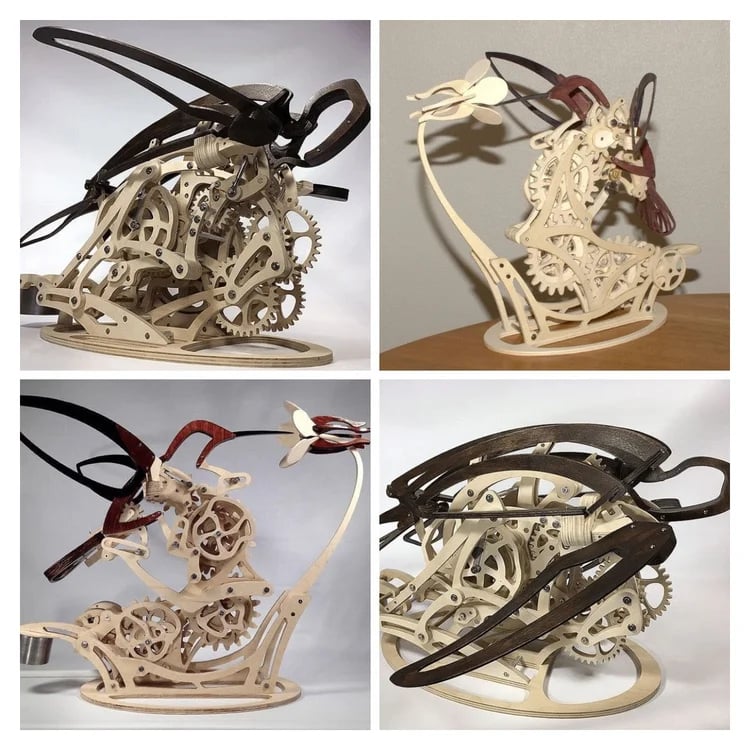 3D Puzzel - HummingMotion - Houten Mechanisch Ontwerp - Betoverende Bewegingen