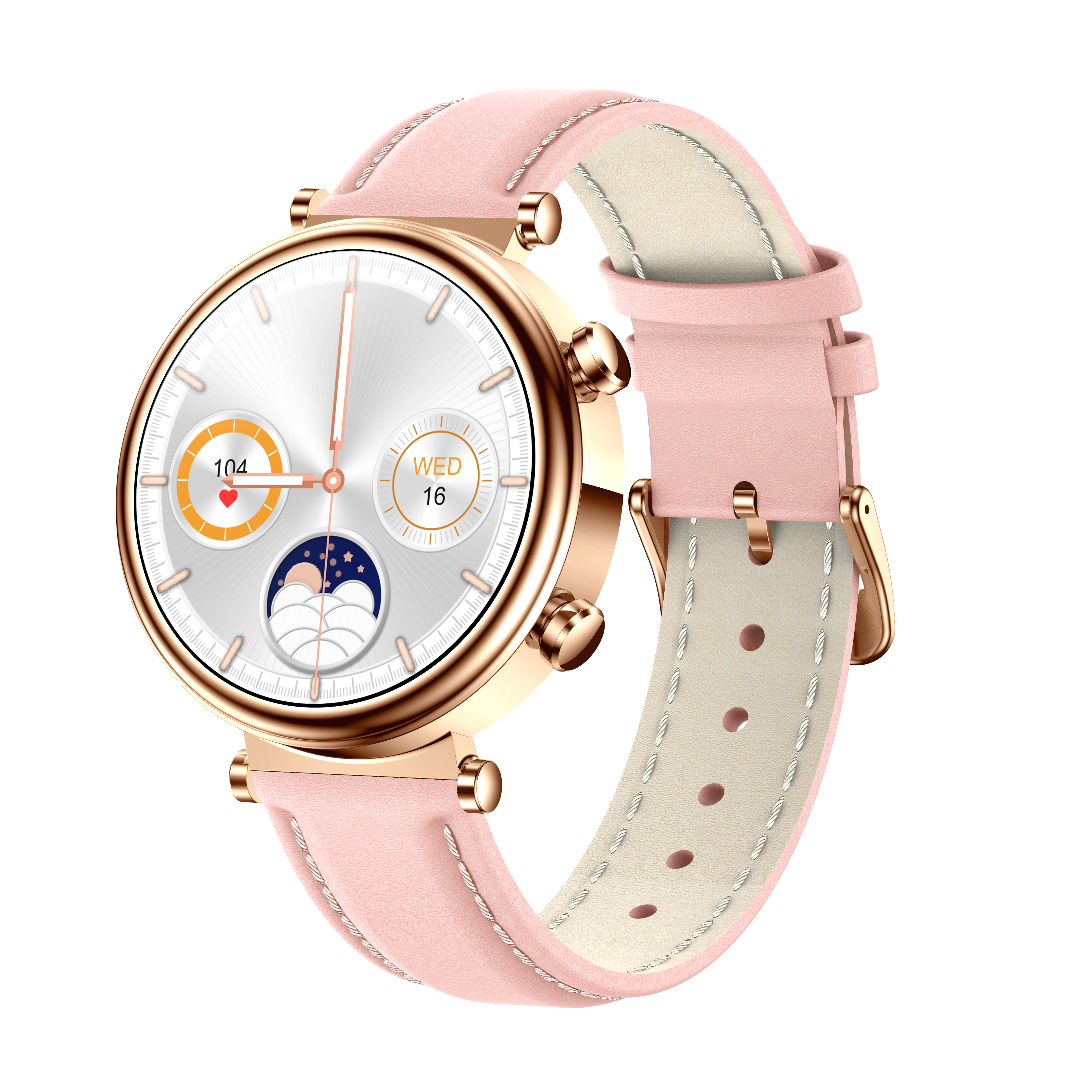 Smartwatch - VitalGlam - Gezondheidsmonitoring voor Vrouwen - Bloedglucose, Lipiden & Bloeddruk