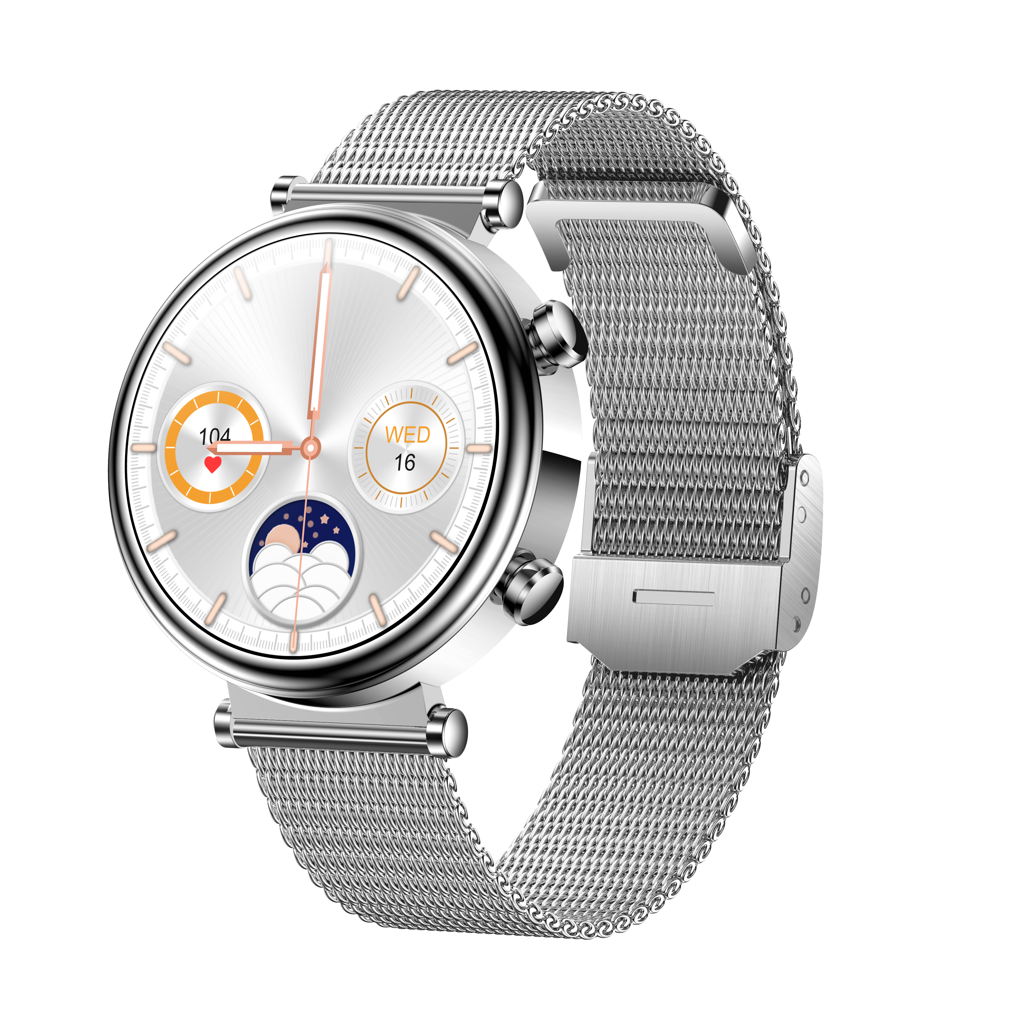 Smartwatch - VitalGlam - Gezondheidsmonitoring voor Vrouwen - Bloedglucose, Lipiden & Bloeddruk