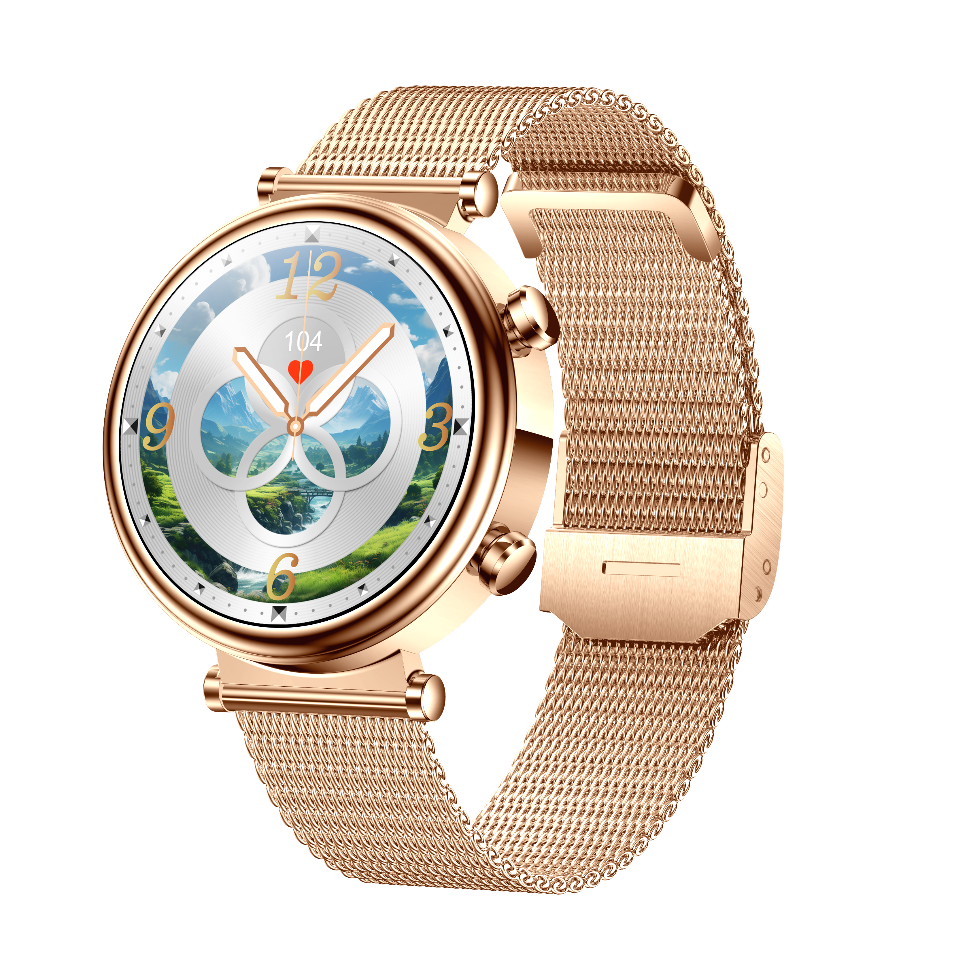 Smartwatch - VitalGlam - Gezondheidsmonitoring voor Vrouwen - Bloedglucose, Lipiden & Bloeddruk