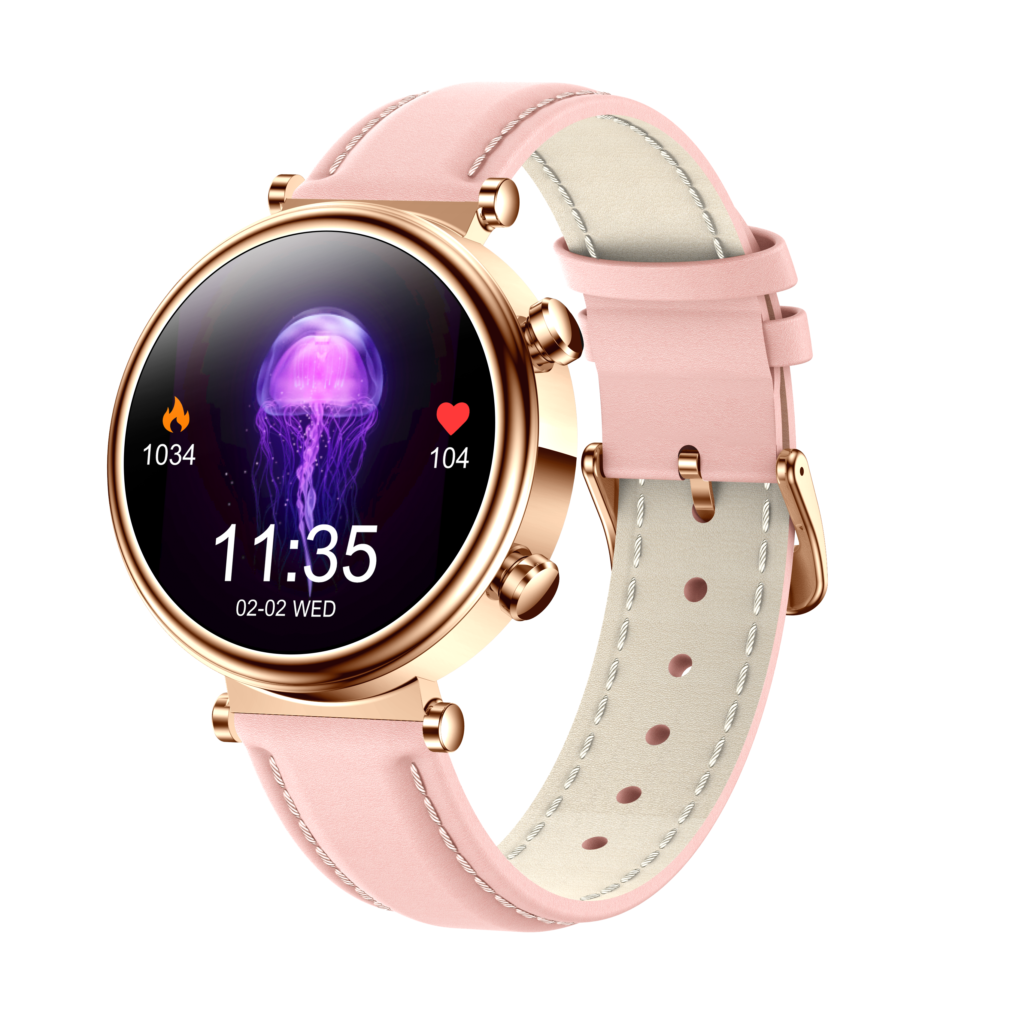 Smartwatch - VitalGlam - Gezondheidsmonitoring voor Vrouwen - Bloedglucose, Lipiden & Bloeddruk