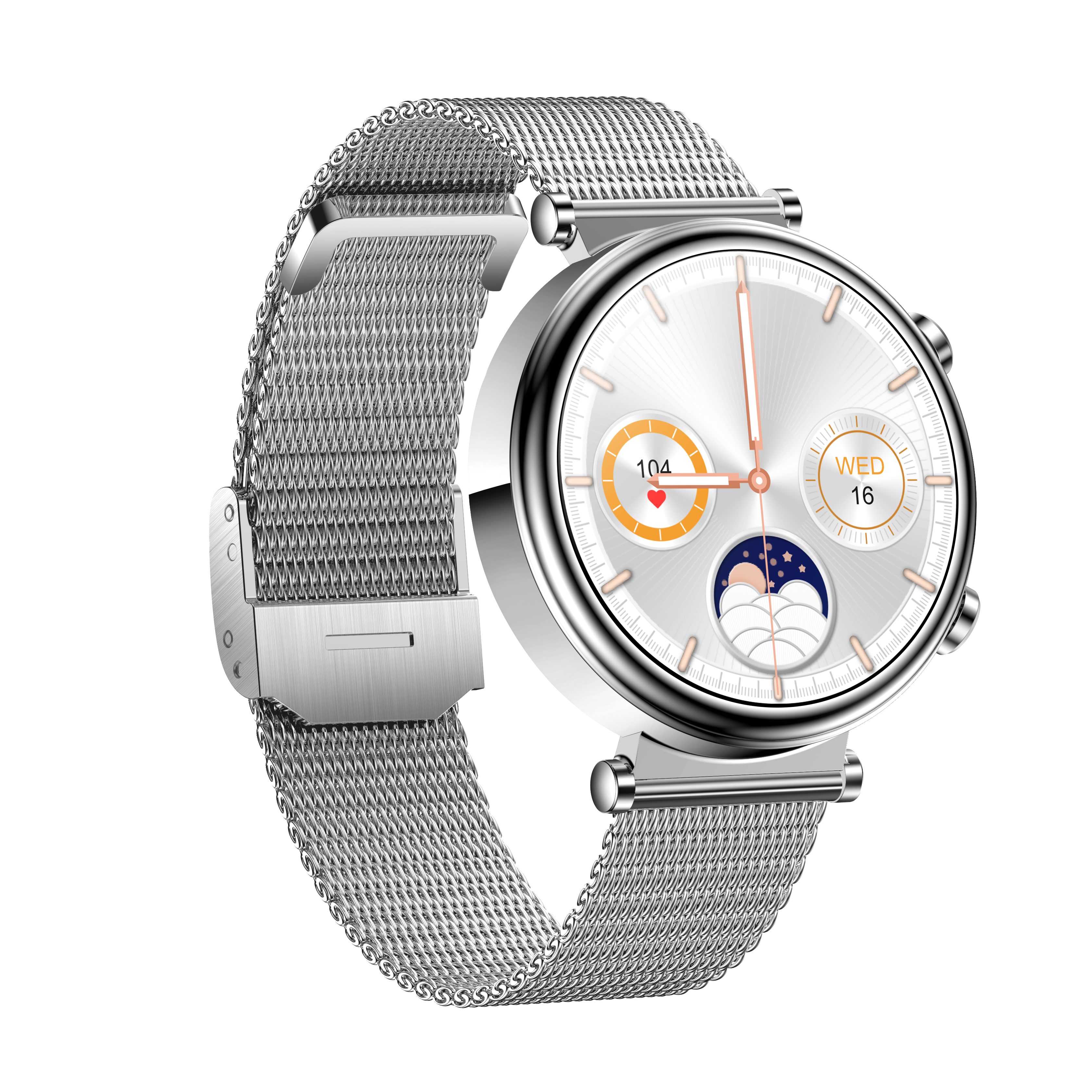 Smartwatch - VitalGlam - Gezondheidsmonitoring voor Vrouwen - Bloedglucose, Lipiden & Bloeddruk