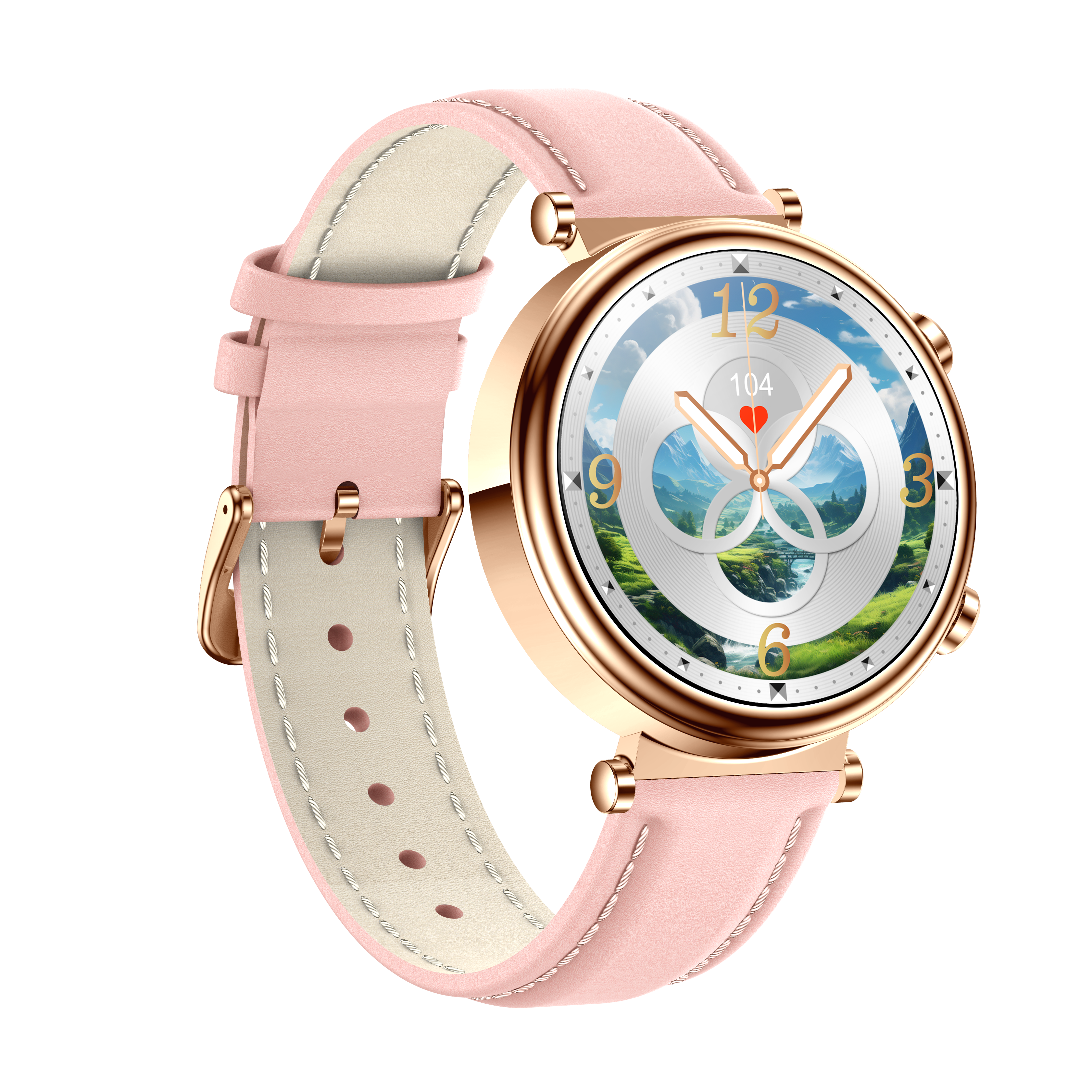 Smartwatch - VitalGlam - Gezondheidsmonitoring voor Vrouwen - Bloedglucose, Lipiden & Bloeddruk