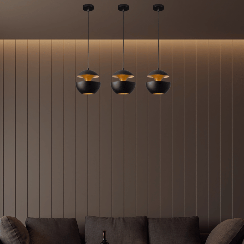 Hanglamp - GoldGlow - Decoratief Ontwerp - Warme Gouden Binnenkant