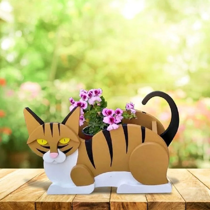 Katvormige plantenbak - KittyPot - Tuinbeeld Kat - Tuindecoratie