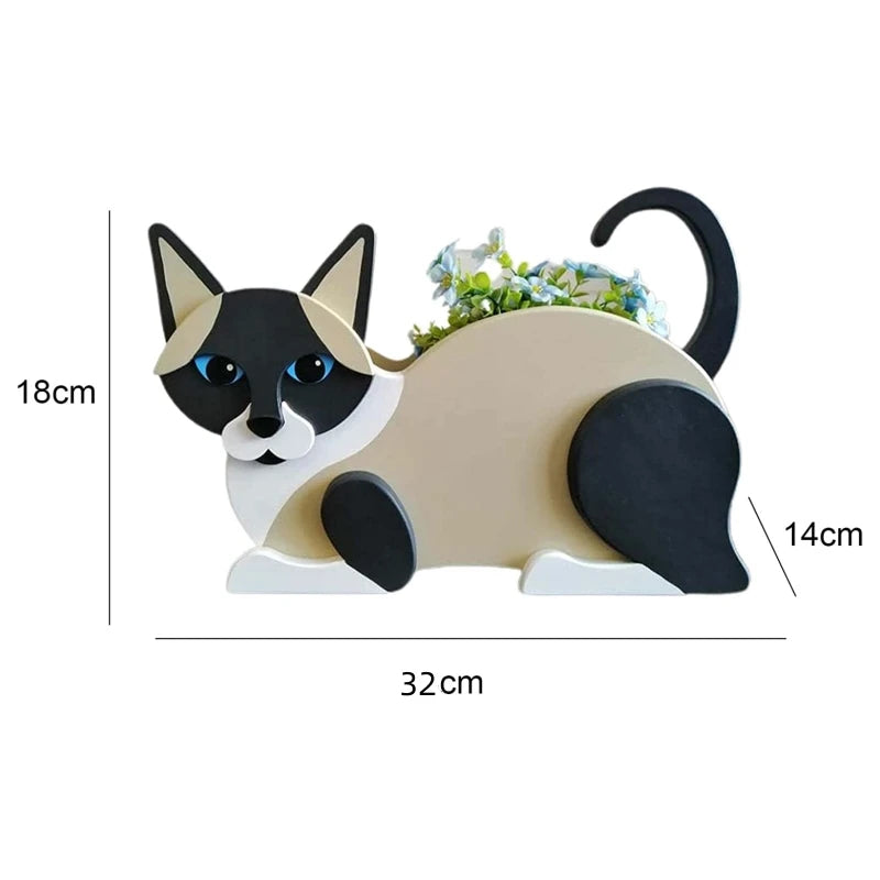 Katvormige plantenbak - KittyPot - Tuinbeeld Kat - Tuindecoratie