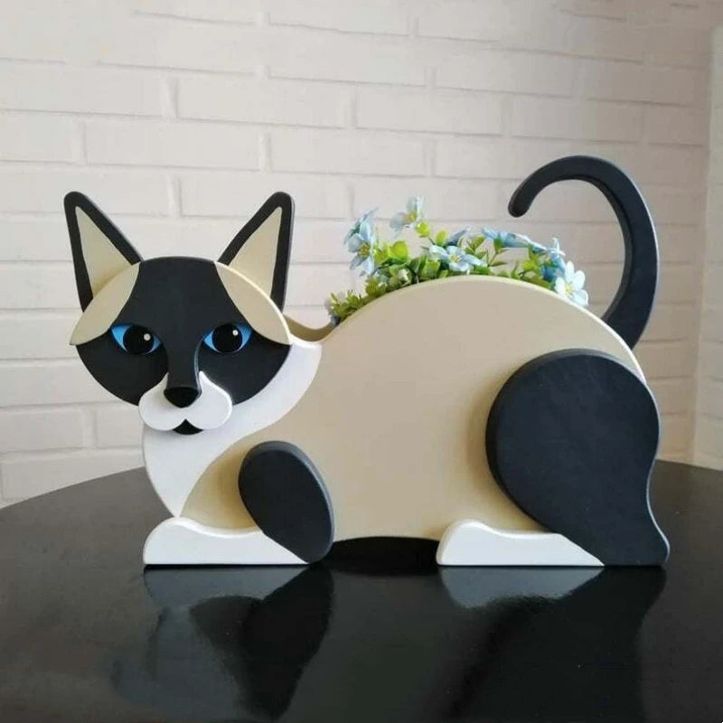 Katvormige plantenbak - KittyPot - Tuinbeeld Kat - Tuindecoratie