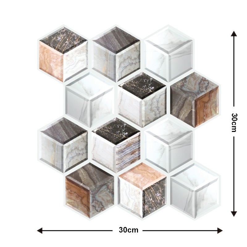 Muurtegels - QuickStick - 3D Peel and Stick - Gemakkelijke Installatie (10 stuks)