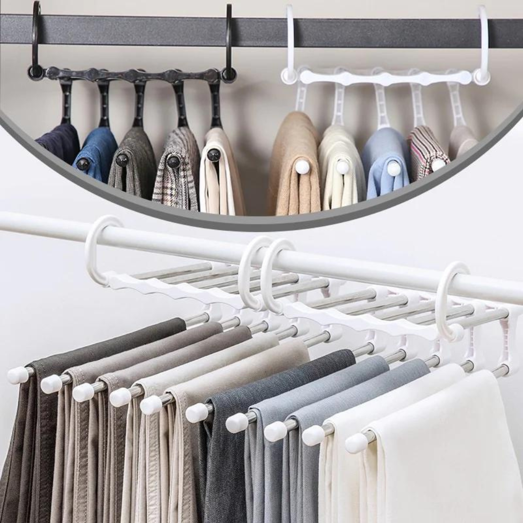 Kledinghangers - HangerMax - 5-in-1 - Ruimtebesparend Opvouwbaar Ontwerp