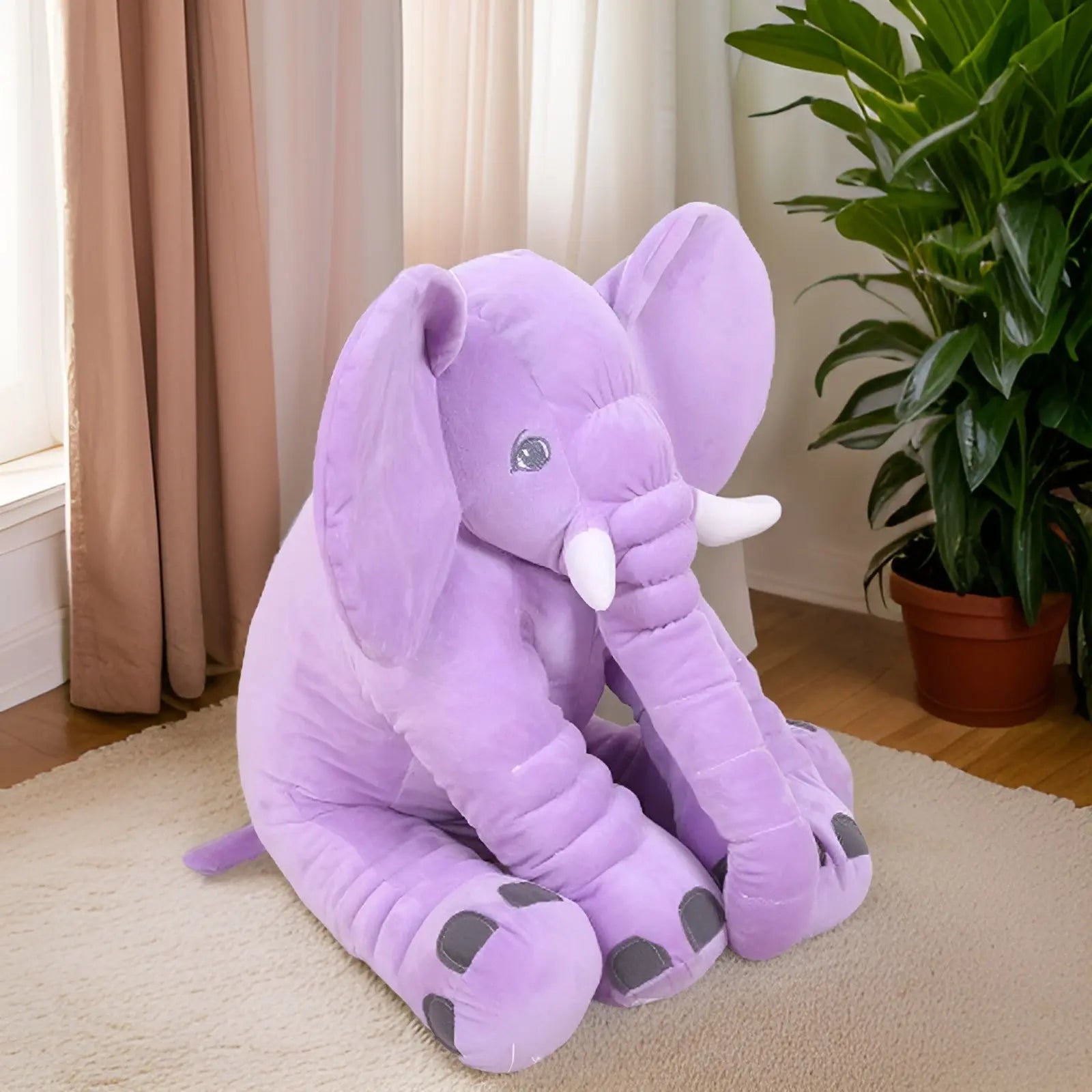 Pluche Olifant Knuffel - Zacht - Slaapkussen - Kinderkamer Decor - baby