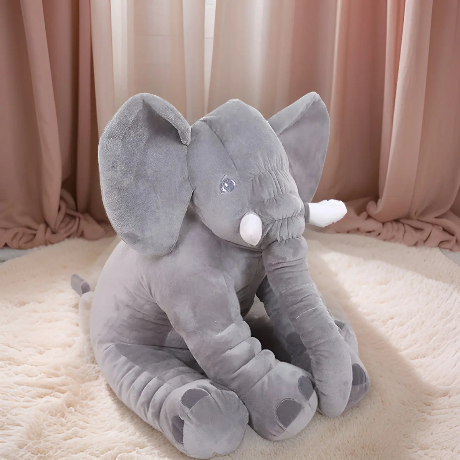 Pluche Olifant Knuffel - Zacht - Slaapkussen - Kinderkamer Decor - baby