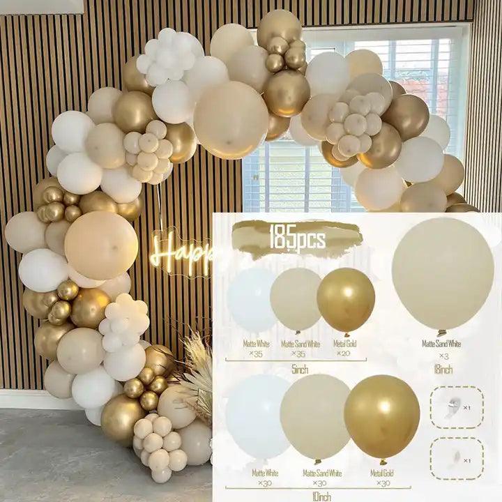 Ballonnenboog Set - Balloona - Zandwit & Goud - Perfect voor Feestjes