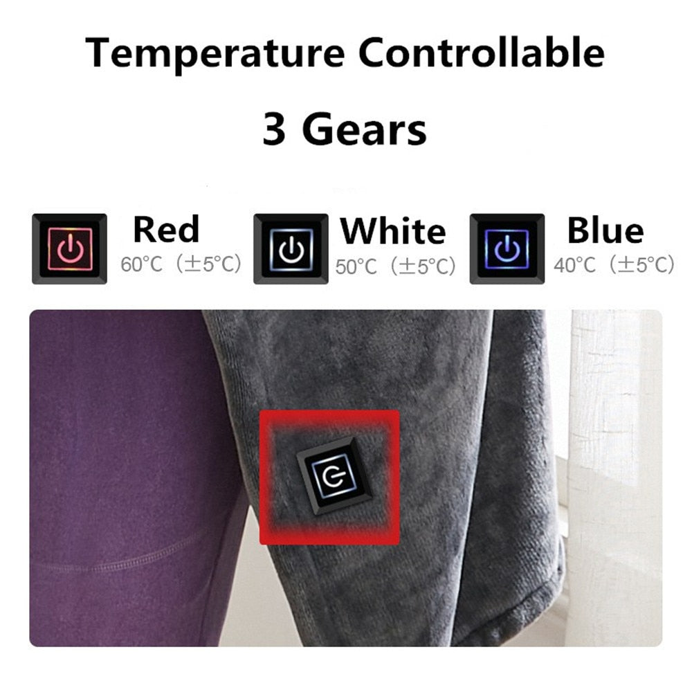 Elektrische Deken - HeatWrap - Fleece - Ingebouwde Verwarming