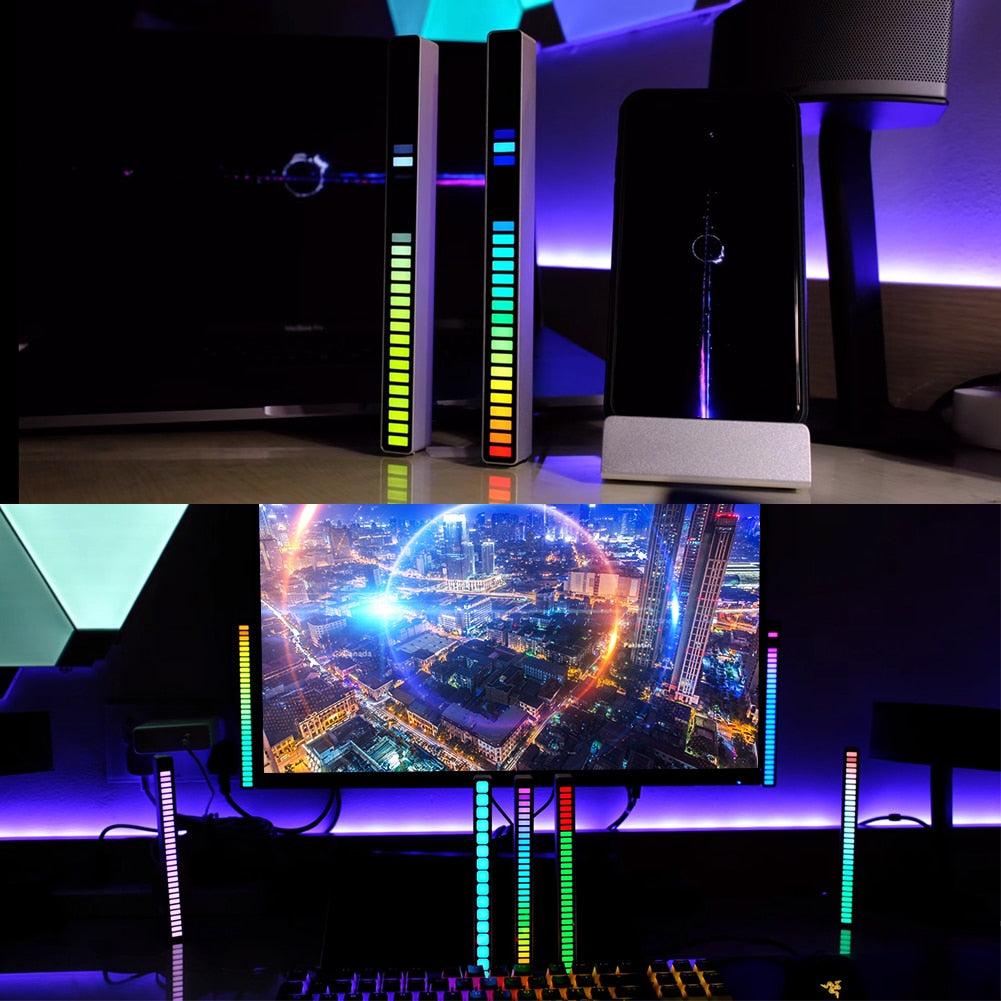 RGB Geluidslamp - AmbienceGlow - Oplaadbaar via USB - Perfect voor Muziek & Gaming